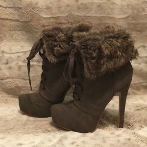 JustFab Winter Heeled Boots